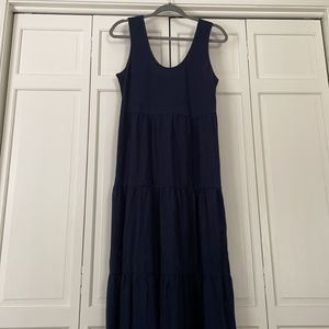 J. Crew Tiered Maxi Dress, Women’s size XS, Navy